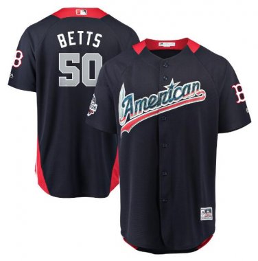 Size XL Mookie Betts #50 American League 2018 All-Star Game Home Run Derby Player Jersey Navy