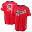 Size XXXL Bryce Harper #34 National League 2018 All-Star Game Home Run Derby Player Jersey Red
