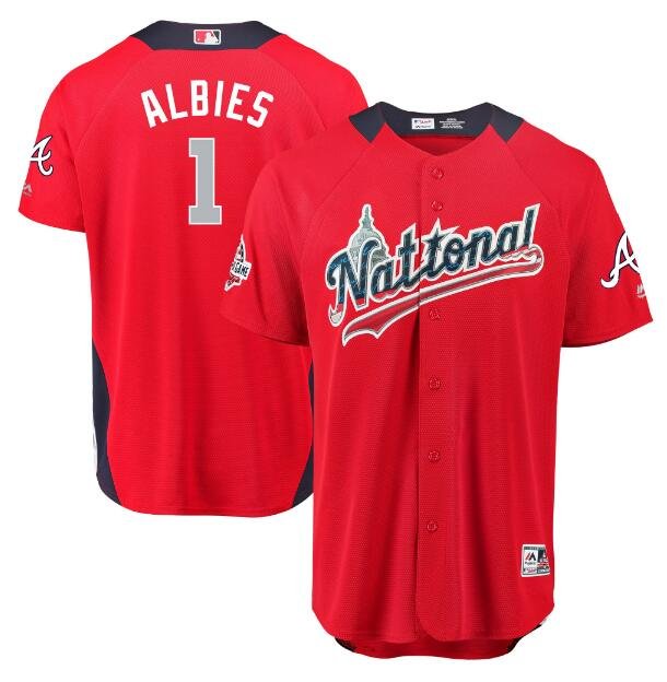 Size XXXL Ozzie Albies #1 National League 2018 All-Star Game Home Run ...