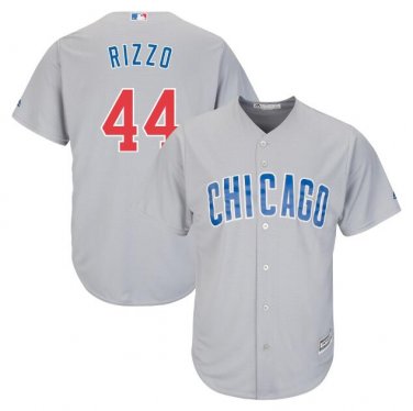 Size XXXL Anthony Rizzo #44 Chicago Cubs Cool Base Men's Jersey Gray