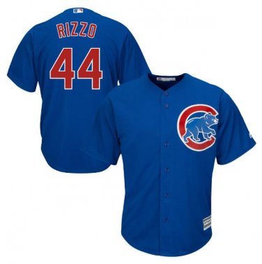 Size XXXL Anthony Rizzo #44 Chicago Cubs Cool Base Men's Jersey Royal