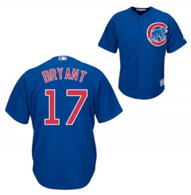Size XXXL Kris Bryant #17 Chicago Cubs Cool Base Men's Jersey Royal