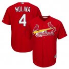 Size XL Yadier Molina #4 St. Louis Cardinals Cool Base Men's Jersey Scarlet