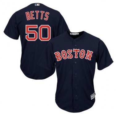 Size XXXL Mookie Betts #50 Boston Red Sox Cool Base Player Men's Jersey Navy