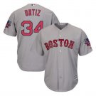 Size XXXL David Ortiz #34 Boston Red Sox Cool Base Player Men's Jersey Gray
