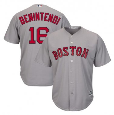 Size L Andrew Benintendi #16 Boston Red Sox Cool Base Player Men's Jersey Gray