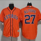 Size L Jose Altuve #27 Houston Astros Cool Base Player Men's Jersey Orange