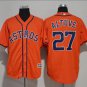Size XL Jose Altuve #27 Houston Astros Cool Base Player Men's Jersey Orange