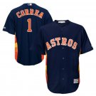Size XXL Carlos Correa #1 Houston Astros Cool Base Player Men's Jersey Navy