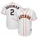 Size M Alex Bregman #2 Houston Astros Cool Base Player Men's Jersey White