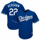 Size L Clayton Kershaw #22 Los Angeles Dodgers Cool Base Player Men's Jersey Royal