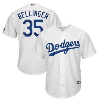 Size L Cody Bellinger #35 Los Angeles Dodgers Cool Base Player Men's Jersey White