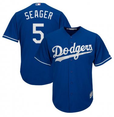 Size XL Corey Seager #5 Los Angeles Dodgers Cool Base Player Men's Jersey Royal