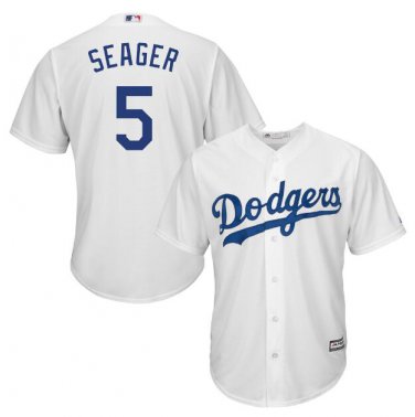 Size XL Corey Seager #5 Los Angeles Dodgers Cool Base Player Men's Jersey White