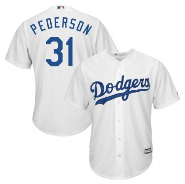 Size M Joc Pederson #31 Los Angeles Dodgers Cool Base Player Men's Jersey White
