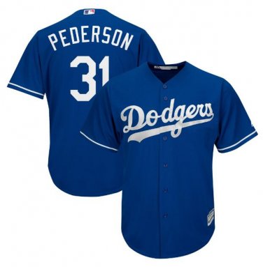 Size XXL Joc Pederson #31 Los Angeles Dodgers Cool Base Player Men's Jersey Royal