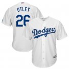 Size XL Chase Utley #26 Los Angeles Dodgers Cool Base Player Men's Jersey White
