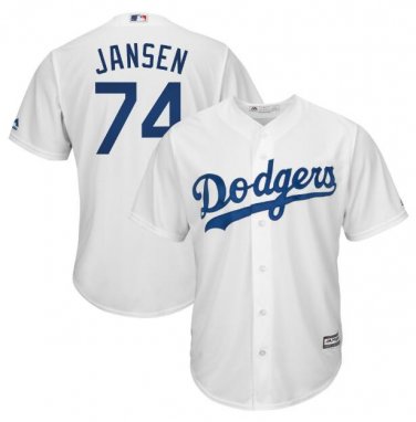 Size M Kenley Jansen #74 Los Angeles Dodgers Cool Base Player Men's Jersey White