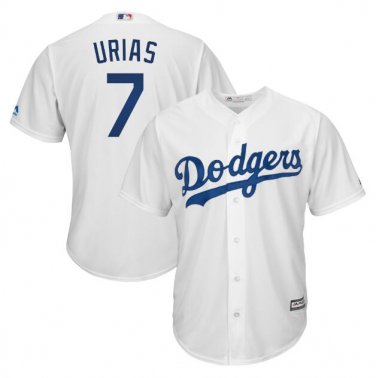 Size XL Julio Urias #7 Los Angeles Dodgers Cool Base Player Men's Jersey White