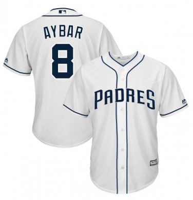 Size M Erick Aybar #8 San Diego Padres Cool Base Player Men's Jersey White