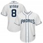 Size M Erick Aybar #8 San Diego Padres Cool Base Player Men's Jersey White