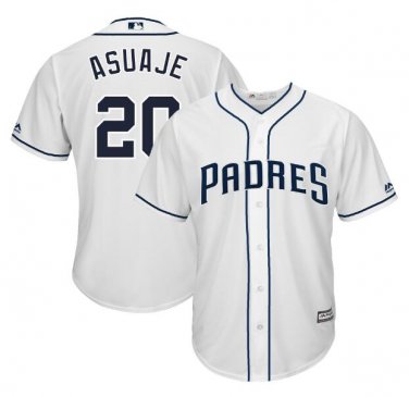 Size XXL Carlos Asuaje #20 San Diego Padres Cool Base Player Men's Jersey White
