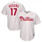 Size XL Rhys Hoskins #17 Philadelphia Phillies Cool Base Player Men's Jersey White