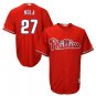 Size M Aaron Nola #27 Philadelphia Phillies Cool Base Player Men's Jersey Red