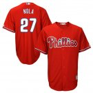 Size XXXL Aaron Nola #27 Philadelphia Phillies Cool Base Player Men's Jersey Red
