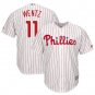 Size L Carson Wentz #11 Philadelphia Phillies Cool Base Player Men's Jersey White