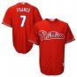 Size M Maikel Franco #7 Philadelphia Phillies Cool Base Player Men's Jersey Red