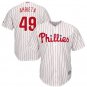 Size XXXL Jake Arrieta #49 Philadelphia Phillies Cool Base Player Men's Jersey White