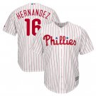 Size L Cesar Hernandez #16 Philadelphia Phillies Cool Base Player Men's Jersey White