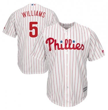 Size L Nick Williams #5 Philadelphia Phillies Cool Base Player Men's Jersey White