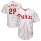 Size XL Vince Velasquez #28 Philadelphia Phillies Cool Base Player Men's Jersey White