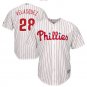 Size XXL Vince Velasquez #28 Philadelphia Phillies Cool Base Player Men's Jersey White