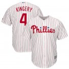 Size L Scott Kingery #4 Philadelphia Phillies Cool Base Player Men's Jersey White