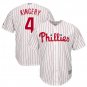 Size L Scott Kingery #4 Philadelphia Phillies Cool Base Player Men's Jersey White