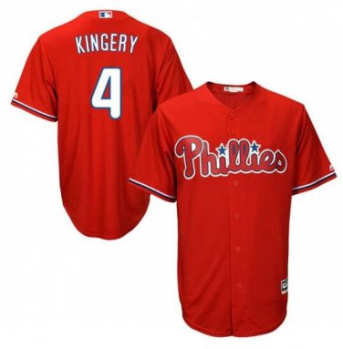 Size M Scott Kingery #4 Philadelphia Phillies Cool Base Player Men's Jersey Red