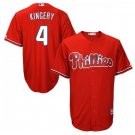 Size L Scott Kingery #4 Philadelphia Phillies Cool Base Player Men's Jersey Red