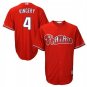 Size XXL Scott Kingery #4 Philadelphia Phillies Cool Base Player Men's Jersey Red
