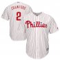 Size L JP Crawford #2 Philadelphia Phillies Cool Base Player Men's Jersey White