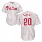 Size L Mike Schmidt #20 Philadelphia Phillies Cool Base Player Men's Jersey White