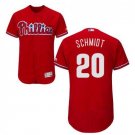 Size XXL Mike Schmidt #20 Philadelphia Phillies Collection Flex Base Player Men's Jersey Red