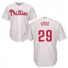 Size XXXL John Kruk #29 Philadelphia Phillies Cool Base Player Men's Jersey White
