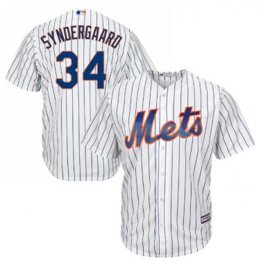 Size XXXL Noah Syndergaard #34 New York Mets Cool Base Player Men's Jersey White