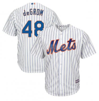 Size XXXL Jacob deGrom #48 New York Mets Cool Base Player Men's Jersey White