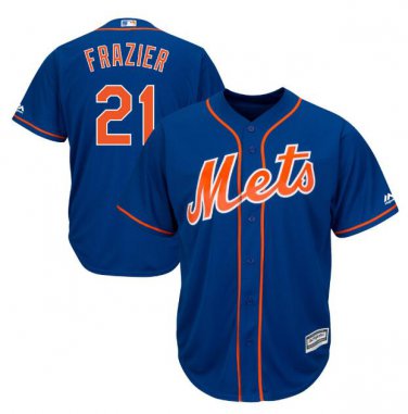Size XL Todd Frazier #21 New York Mets Cool Base Player Men's Jersey Royal