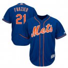 Size XXL Todd Frazier #21 New York Mets Cool Base Player Men's Jersey Royal