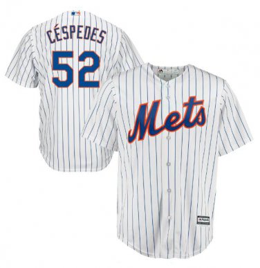 Size XL Yoenis Cespedes #52 New York Mets Cool Base Player Men's Jersey White